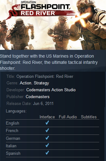 Operation Flashpoint: Red River steam - Click Image to Close